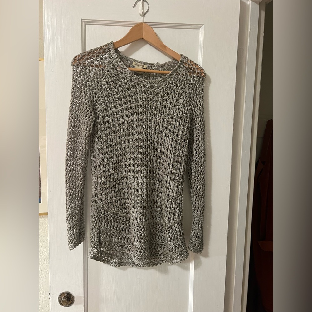 Silver Gray Knit Lucky Brand Sweater